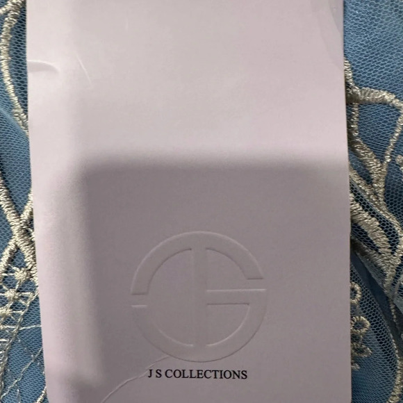 JS Collections Women's Meadow Cocktail Dress color denim bark Sz : 4 - Picture 11 of 14